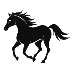 Silhouette of Galloping Horse