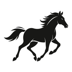 Silhouette of Galloping Horse