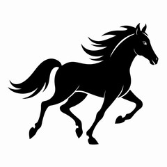 Silhouette of Galloping Horse