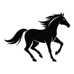 Obraz premium Silhouette of Galloping Horse