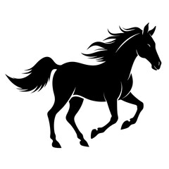 Silhouette of Galloping Horse