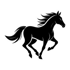 Silhouette of Galloping Horse