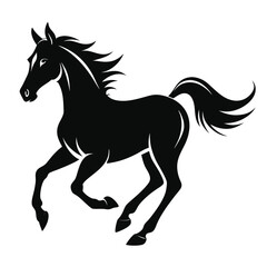 Silhouette of Galloping Horse