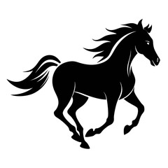Silhouette of Galloping Horse