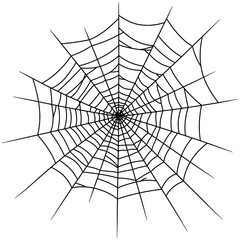 Fototapeta premium Spider Web Vector Silhouettes on White Background