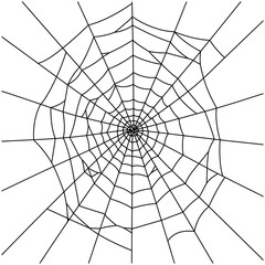 Obraz premium Spider Web Vector Silhouettes on White Background
