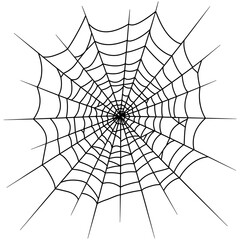 Obraz premium Spider Web Vector Silhouettes on White Background