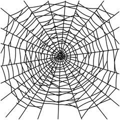 Obraz premium Spider Web Vector Silhouettes on White Background
