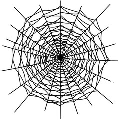 Obraz premium Spider Web Vector Silhouettes on White Background