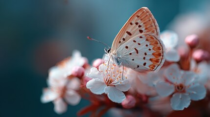 Butterfly landing on flower nature photography garden close-up delicate beauty