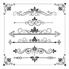 elegant decorative dividers ornate line separator 