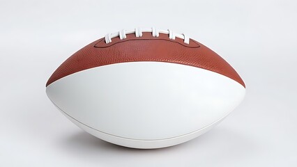 American football isolated on white surface in a clean product shot.