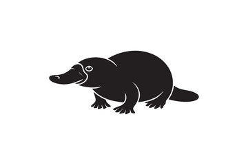 Platypus Silhouette Vector Illustration Cute Platypus Silhouette Design