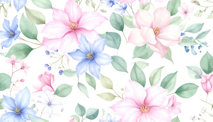 Obraz premium Whimsical flower design with organic lines and seamless flow.