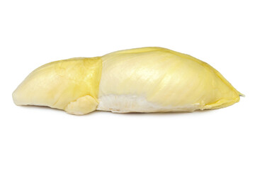 closeup durian on white background