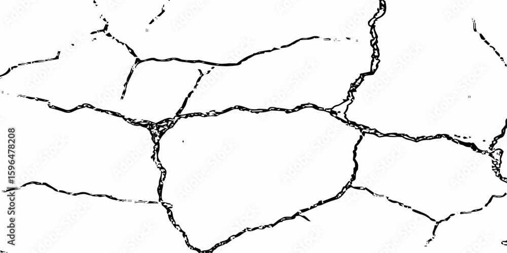 Poster black and white abstract background with cracks, dots, and diagonal lines adding a grunge style look