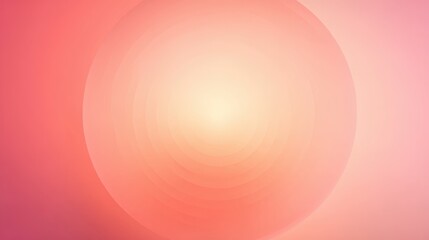 Soft Coral and Peach Gradient Background with Central Radial Light