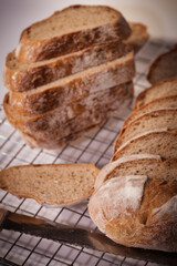 Freshly Baked Bread with Golden Crust and Soft Interior