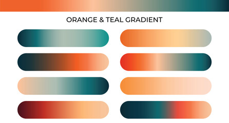 Orange & Teal Gradient Set