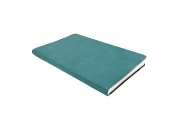 Green Hardcover Notebook Isolated on White Background
