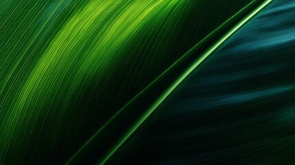A macro shot of a banana leaf texture, Abstract micro leaf, used for a presentation slide, and a wallpaper 