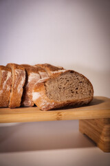 Freshly Baked Whole Wheat Bread on a Wooden Board
