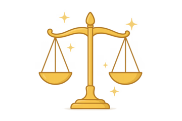 gold scales isolated on white