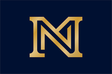 MN Luxury Monogram Logo Design