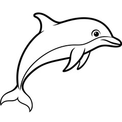 Fototapeta premium Dolphin fish vector illustration perfect for posters, icon, t-shirts, cards, wall art prints and ai design.