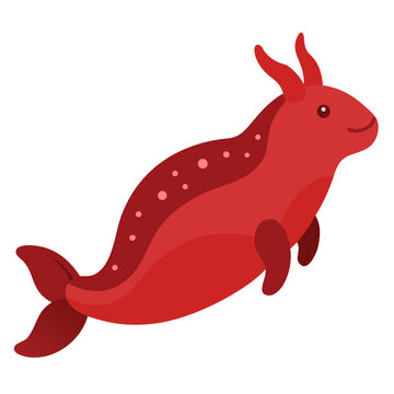 Sea Hare fish vector illustration perfect for posters, icon, t-shirts, cards, wall art prints and ai design.