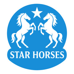 Star Horses Vector Logo
