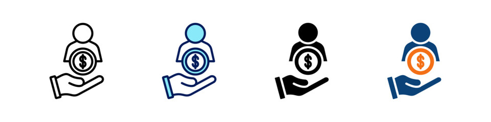 Investor All In One Icon Multi Styles Vector Set