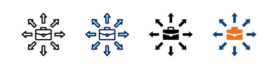 Expansion All In One Icon Multi Styles Vector Set