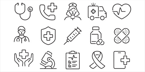 set of medical icons