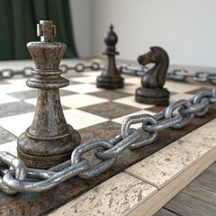 old rusty metal chain