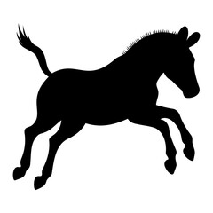 Zebra silhouette jumping view 1