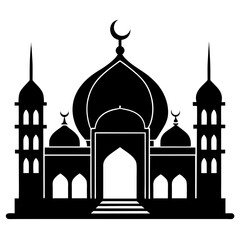 Clean Islamic Architecture Silhouette