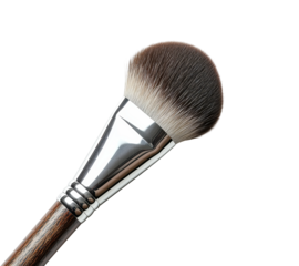 Makeup application brush beauty product bright light isolated on transparent background
