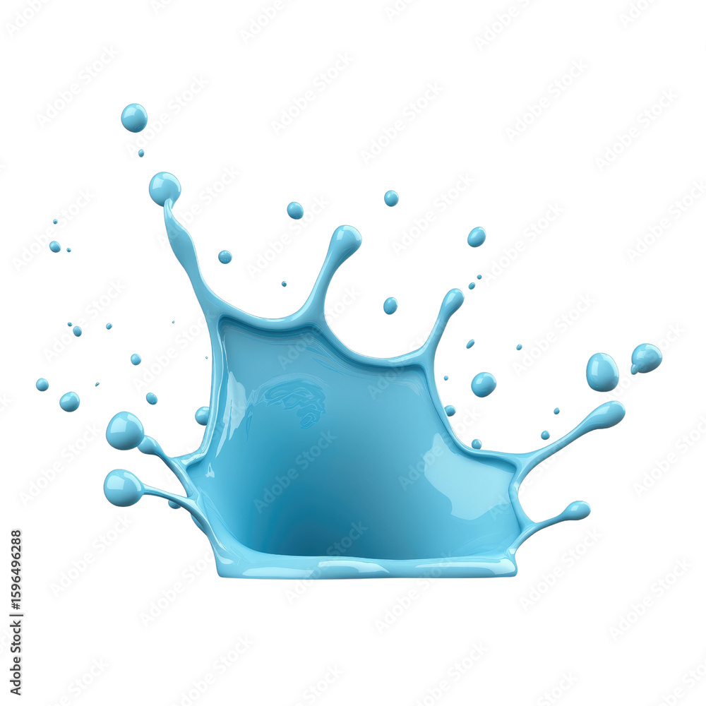 Poster dynamic blue splash transparent background high-quality png image captivating visuals for graphic de