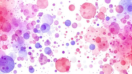 Obraz premium Colorful Watercolor Background with Red, Pink, and Purple Dots
