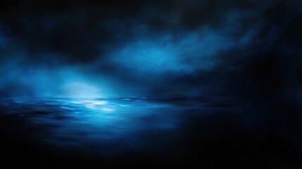 Fototapeta premium Dark stormy night sky with moonlit clouds. Use Background image