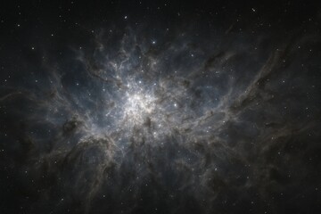 Fototapeta premium Dense glowing gas with massive star formation