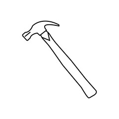 hammer icon with white background