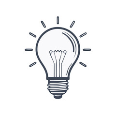 Glowing Light Bulb Sketch Idea Electricity Illumination Inspiration Concepts