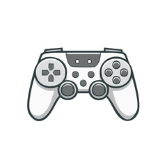 Gray and White Video Game Controller Icon for Interactive Entertainment and Gaming