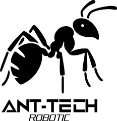 Robotic ant, Metallic insect Robotic, futuristic design, isolated cybernetic ant with glowing accents, robotic insect concept for futuristic