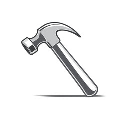 Crafted Silver Claw Hammer Illustration Tool Building Concept Renovation