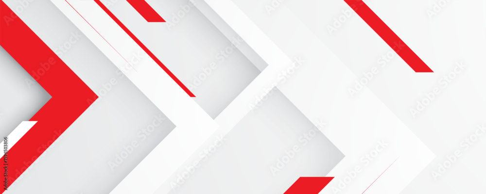 Poster red abstract arrow background with 3d design and growth concept