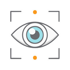 Eye Scan Icon Concept Healthcare Ophthalmology Vision Test Future Interface Medical Graphic