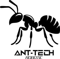 Robotic ant, Metallic insect Robotic, futuristic design, isolated cybernetic ant with glowing accents, robotic insect concept for futuristic